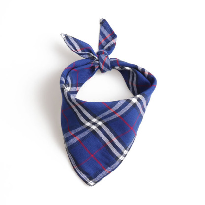 Pet Bandana – Scottish Plaid Dog Neck Scarf, British Fashion Drool Bib