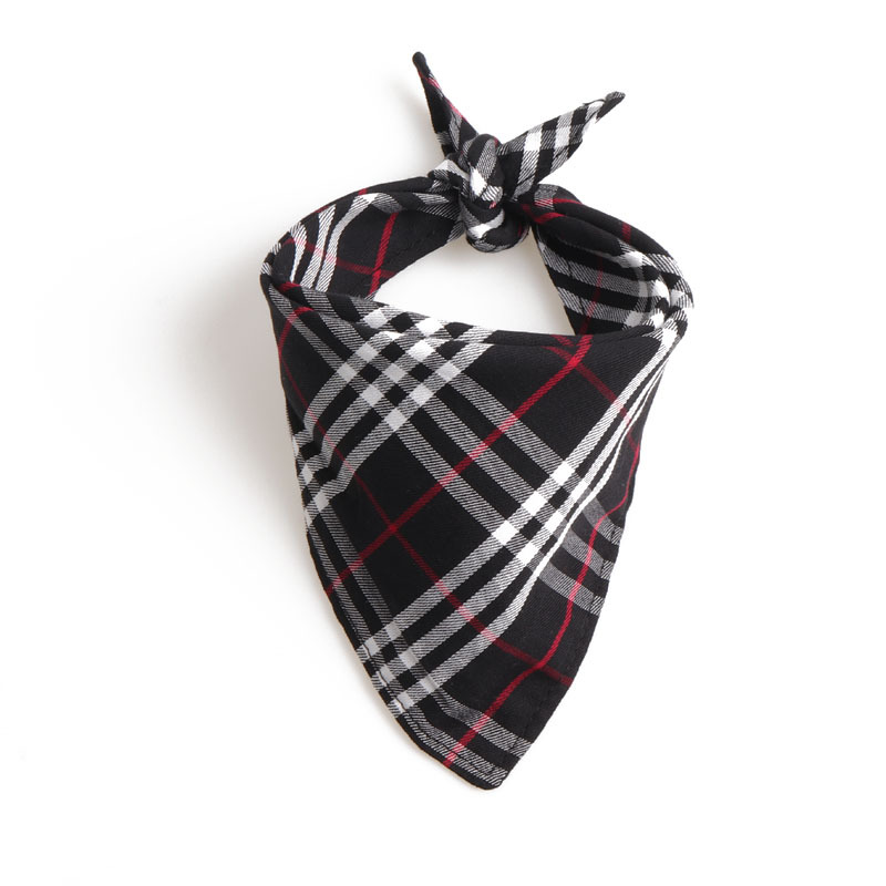Pet Bandana – Scottish Plaid Dog Neck Scarf, British Fashion Drool Bib