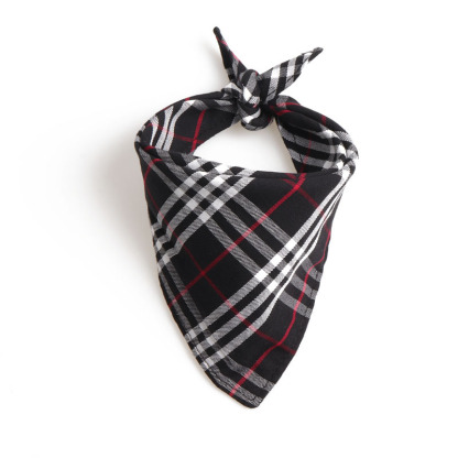 Pet Bandana – Scottish Plaid Dog Neck Scarf, British Fashion Drool Bib