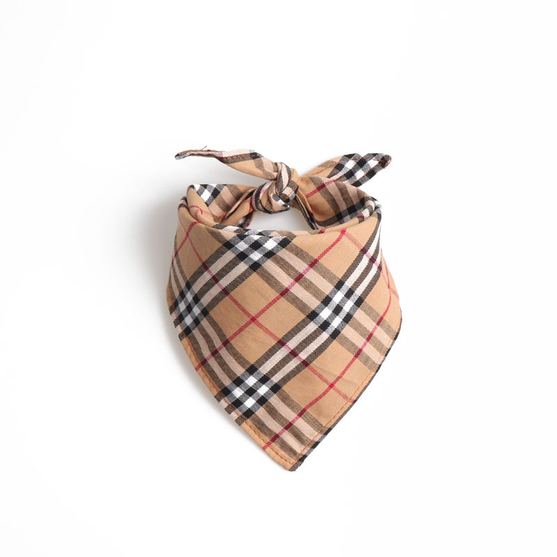 Pet Bandana – Scottish Plaid Dog Neck Scarf, British Fashion Drool Bib