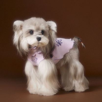 New striped lace dog sleeveless vest