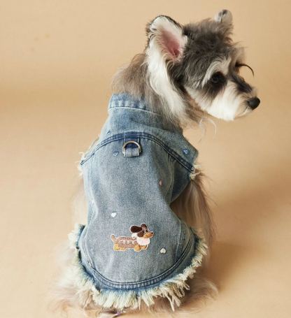 Spring/Summer Cowboy Dog Outfit Sleeveless Vest