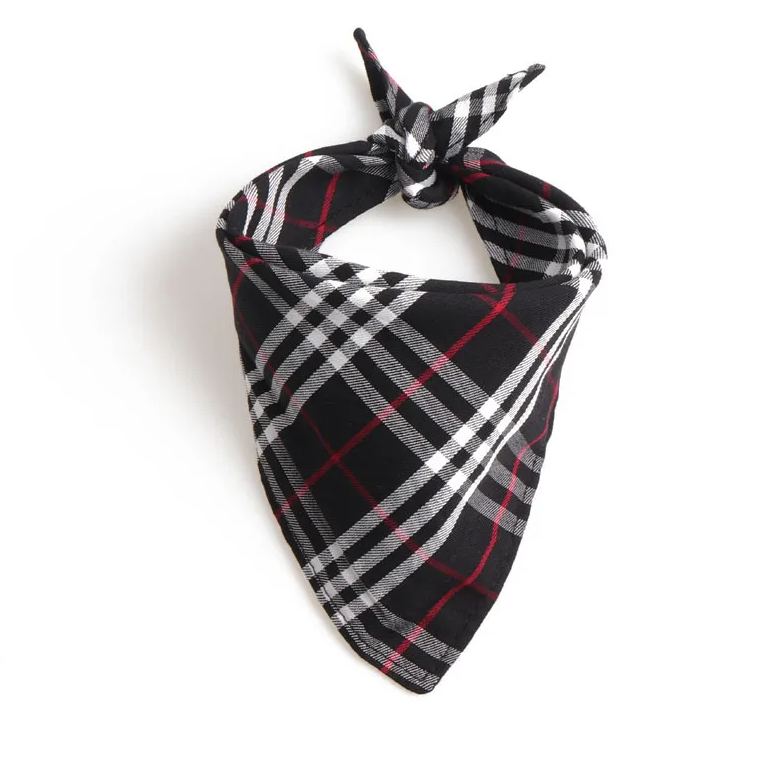 Pet Bandana – Scottish Plaid Dog Neck Scarf, British Fashion Drool Bib