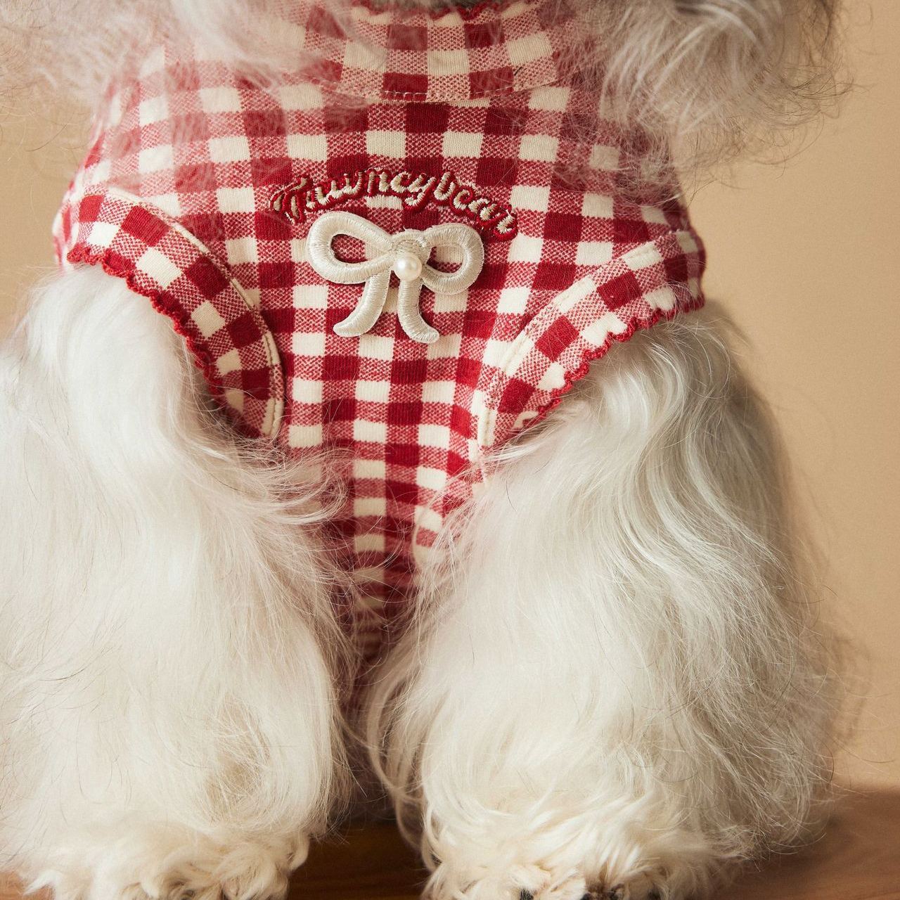 Exquisite sleeveless puppy vest for spring and summer