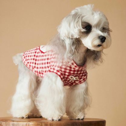 Exquisite sleeveless puppy vest for spring and summer