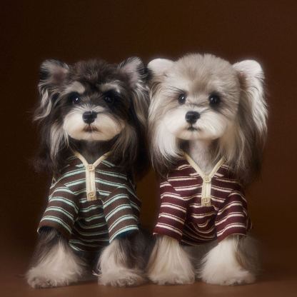 Autumn striped dog clothes sweatshirt