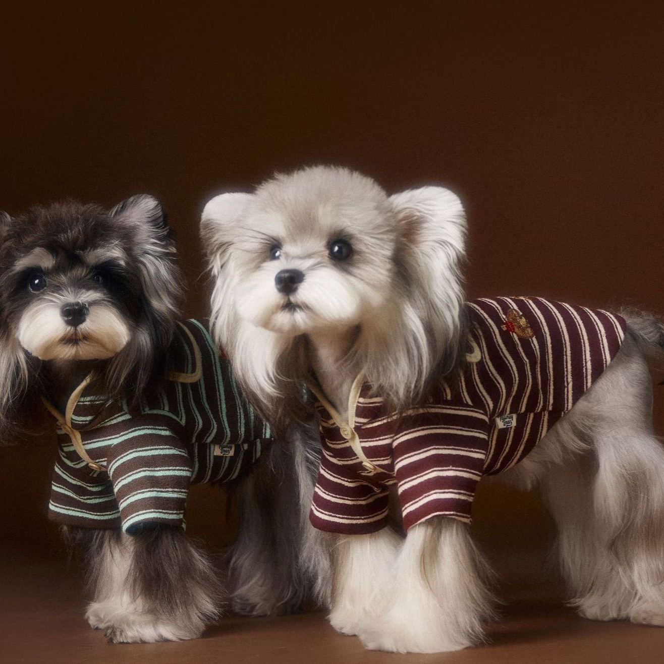 Autumn striped dog clothes sweatshirt