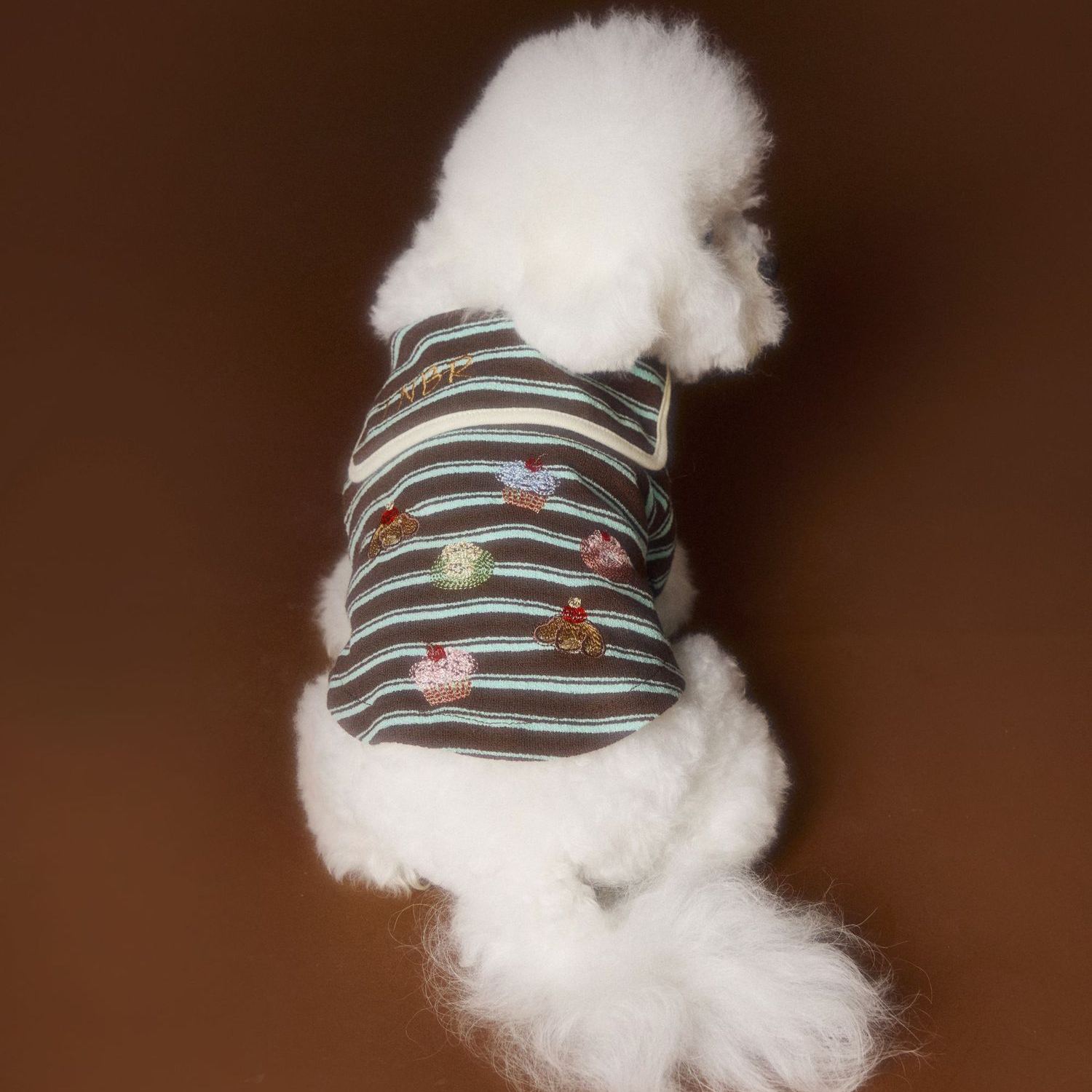 Autumn striped dog clothes sweatshirt