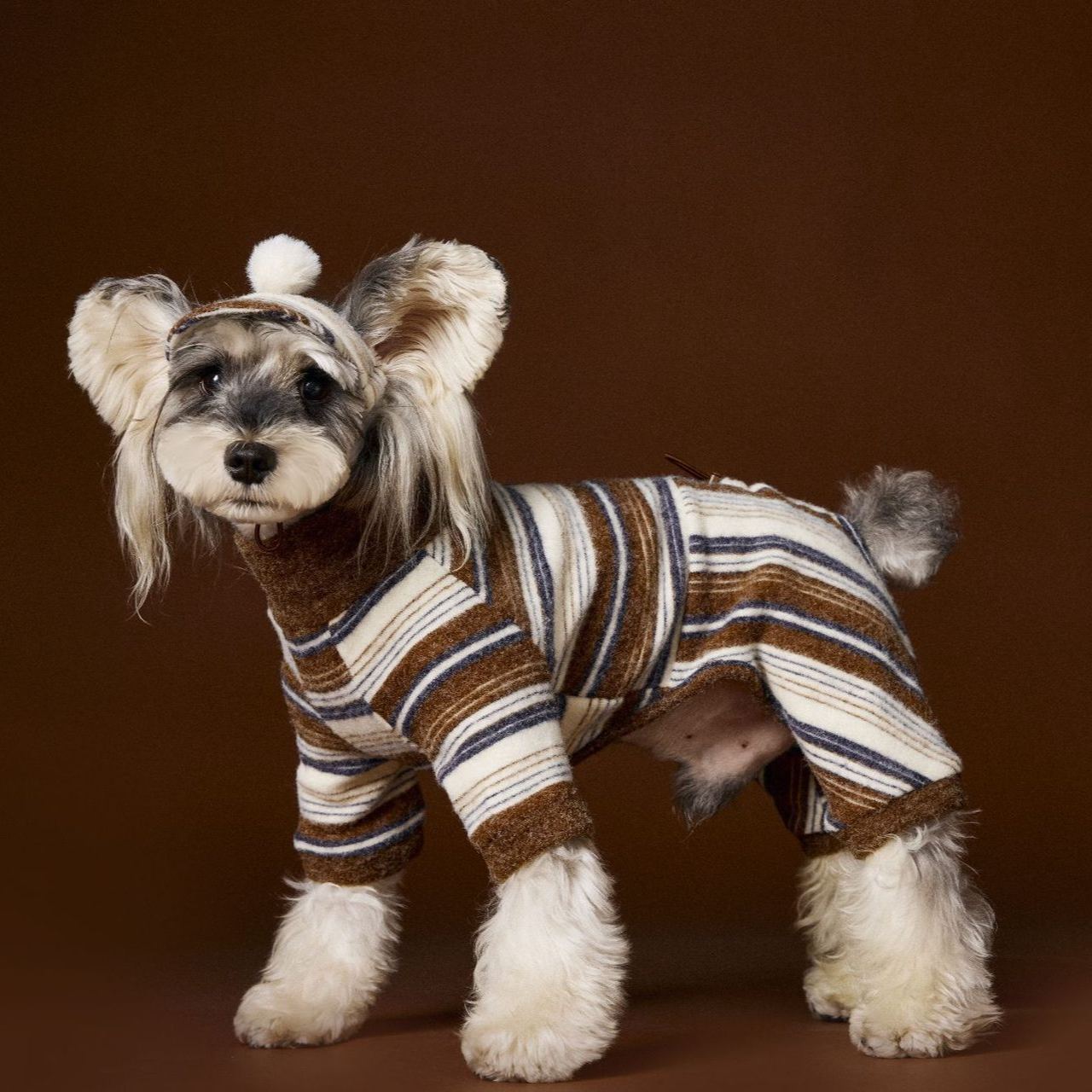 Striped base layer dog sweatshirt clothes