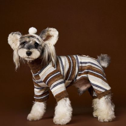 Striped base layer dog sweatshirt clothes