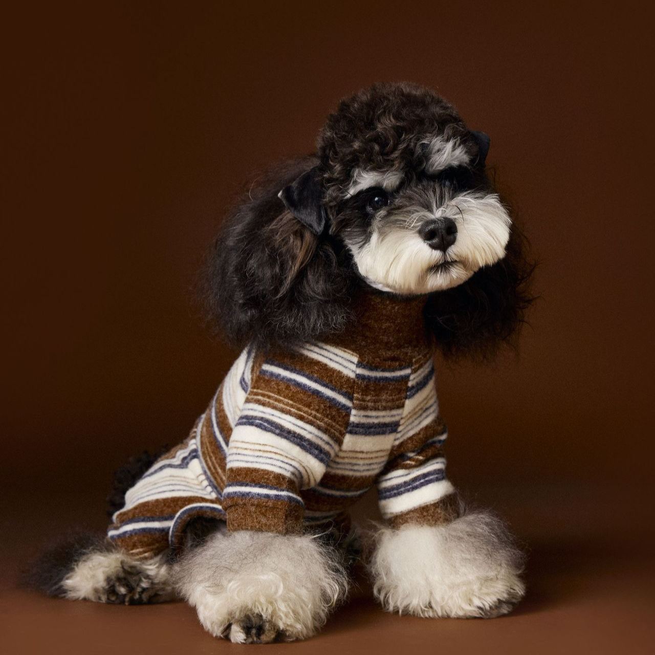 Striped base layer dog sweatshirt clothes