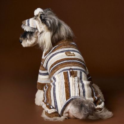 Striped base layer dog sweatshirt clothes