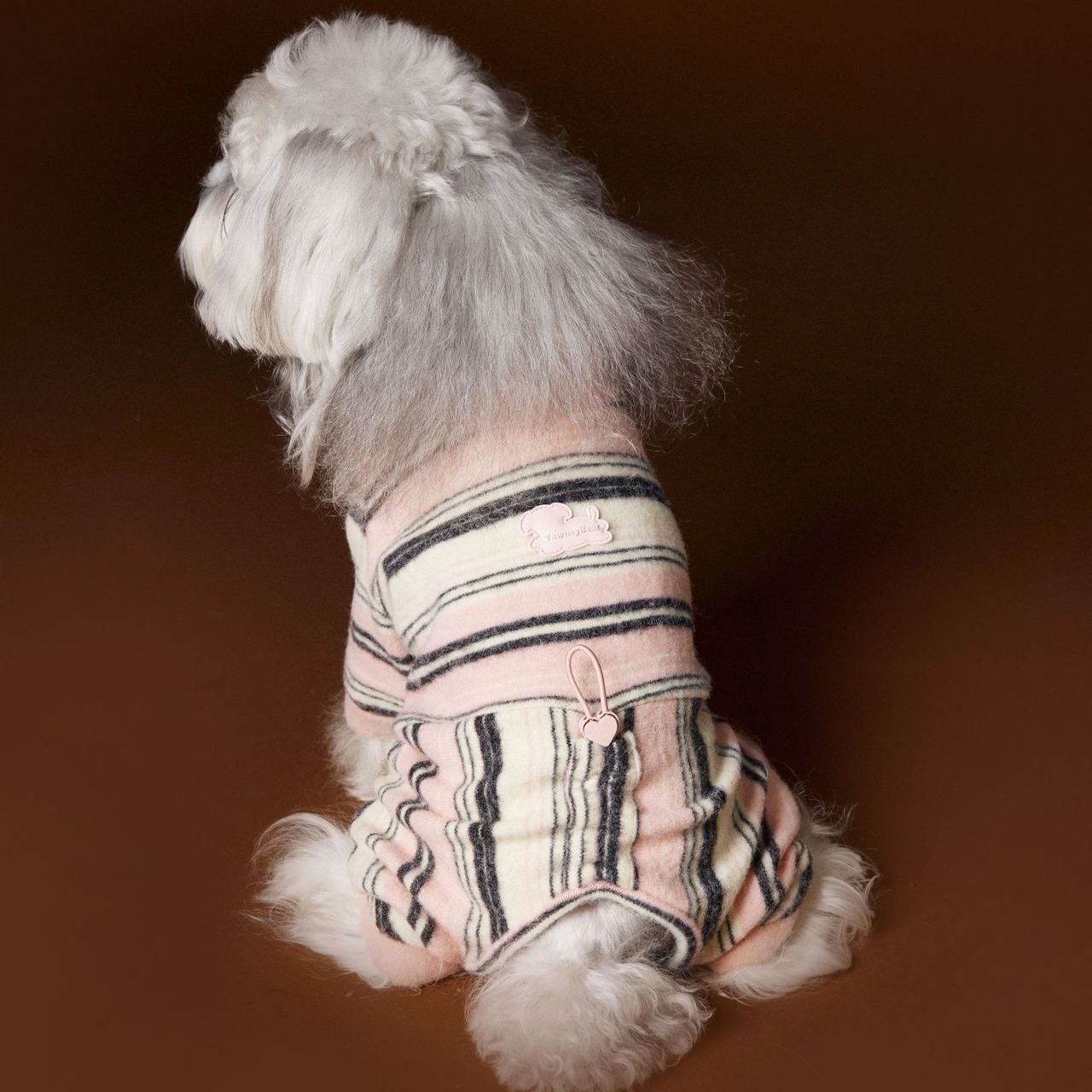 Striped base layer dog sweatshirt clothes