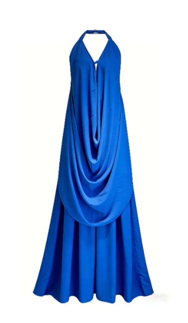 Backless ruffled top and wide-leg pants set-Trafni