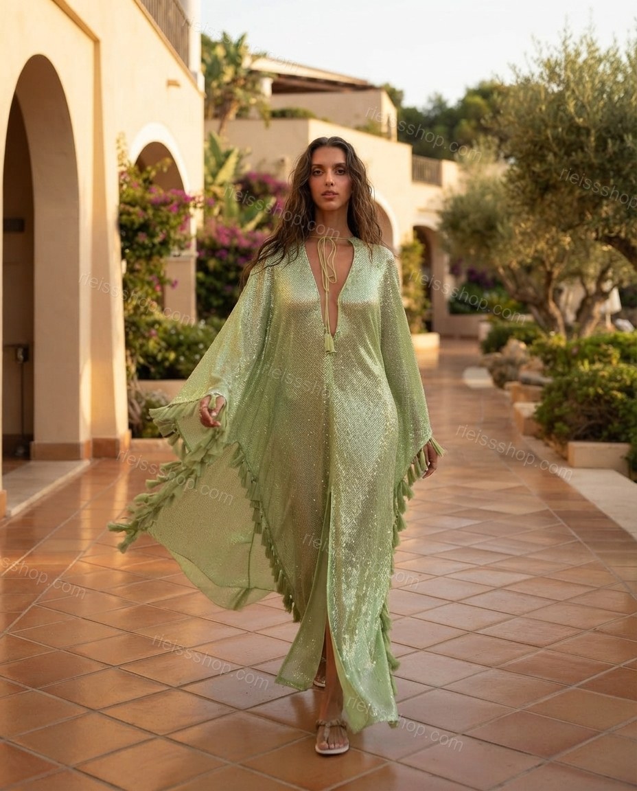 Lime Green Bloom Vacation Edit Printed Maxi Dress Lime Green Maxi Dress with Relaxed Fit silhouette and Textured texture, outdoor styling image for Pre-Fall, an office-to-dinner transition, Fall current summer selling first with a light late-summer/pre-fa by rieissshop