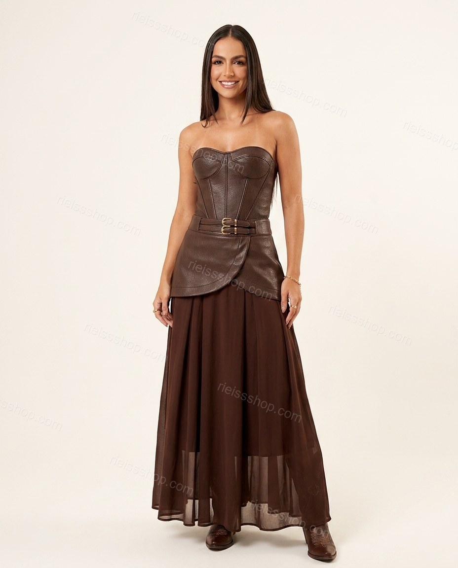 Brown City-Ready Pleated Pant Set by rieissshop