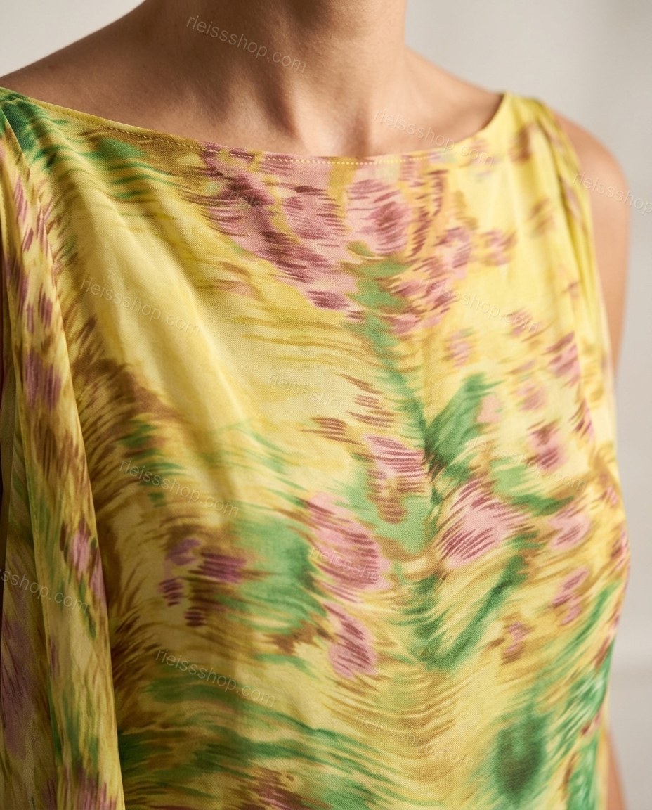 Yellow Elevated Floral Maxi Dress by rieissshop