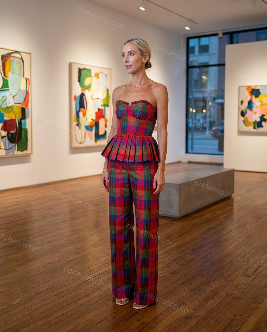Multi-Color Refined Printed Pant Set by rieissshop