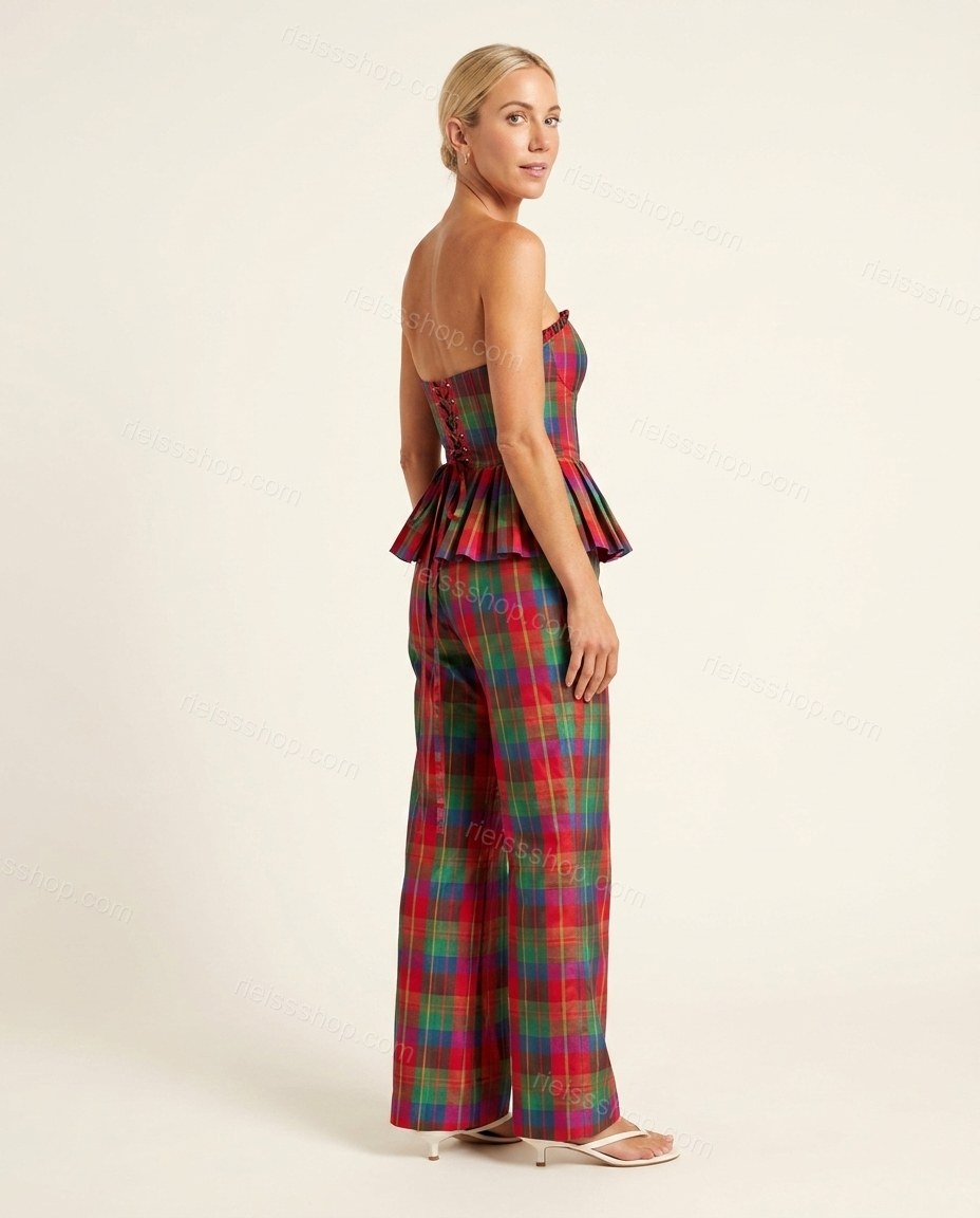 Multi-Color Refined Printed Pant Set by rieissshop