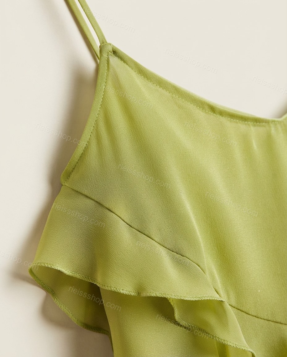 Sage Muse City Dinner Ruffled Mini Dress by rieissshop