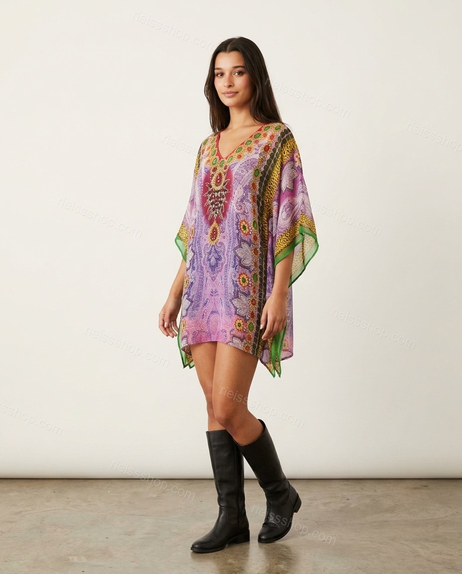 Pink Gleam Terrace Dinner Printed Mini Dress Pink Mini Dress with Relaxed Fit silhouette and Textured texture, clean studio product view for Pre-Fall, a fall city dinner, Fall current summer selling first with a light late-summer/pre-fall accent: make it by rieissshop