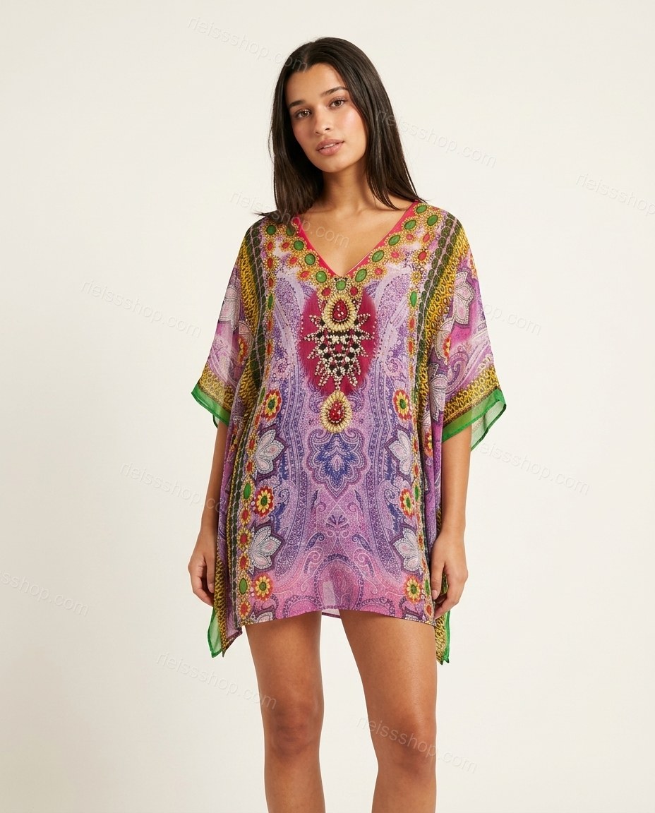 Pink Gleam Terrace Dinner Printed Mini Dress Pink Mini Dress with Relaxed Fit silhouette and Textured texture, side or back garment view for Pre-Fall, a fall city dinner, Fall current summer selling first with a light late-summer/pre-fall accent: make it by rieissshop