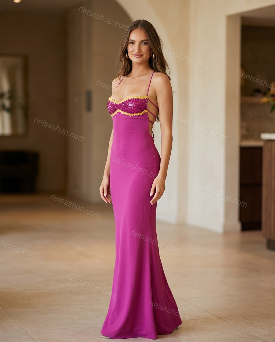Magenta Elevated Lace Maxi Dress Magenta Maxi Dress with Flowing silhouette and Textured texture, front view product image for Day-to-Night, a transitional city plan, Fall late-summer dinners, city weekends, and early-fall plans, US East / Hamptons Elite by rieissshop