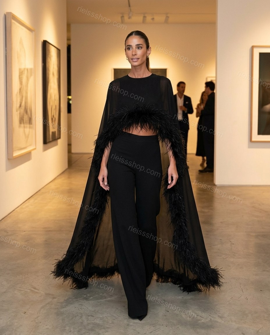 Black Lace Sheer Sheer Fabric Duster Jacket Black Jacket with Relaxed Fit silhouette and Textured texture, editorial ecommerce scene for City Layering, a dinner reservation, Fall transitional city days and cool-evening plans, US East / Hamptons Elite by rieissshop