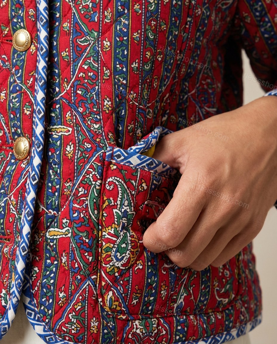 Red Floral Two-Piece Set, close-up of floral, by Rieissshop