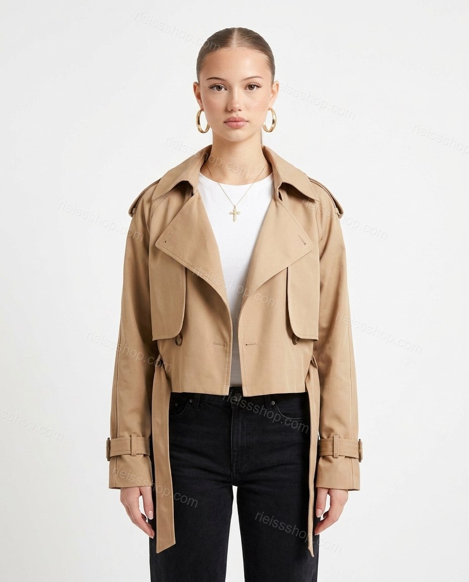 Tan Jacket, front studio view, by Rieissshop