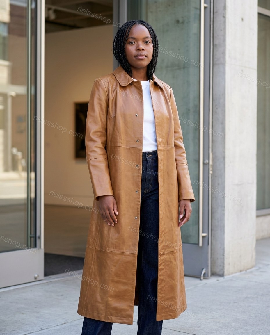 Brown Coat, alternate use-case lifestyle view, by Rieissshop