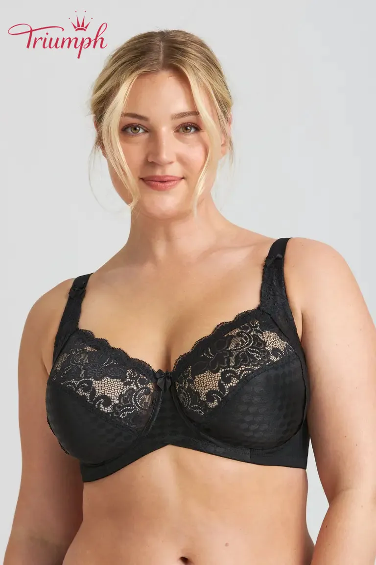 [Copy]Triumph - Комплект от 4 бр.😍Класически черно-бял сутиен с кухи удобни елементи