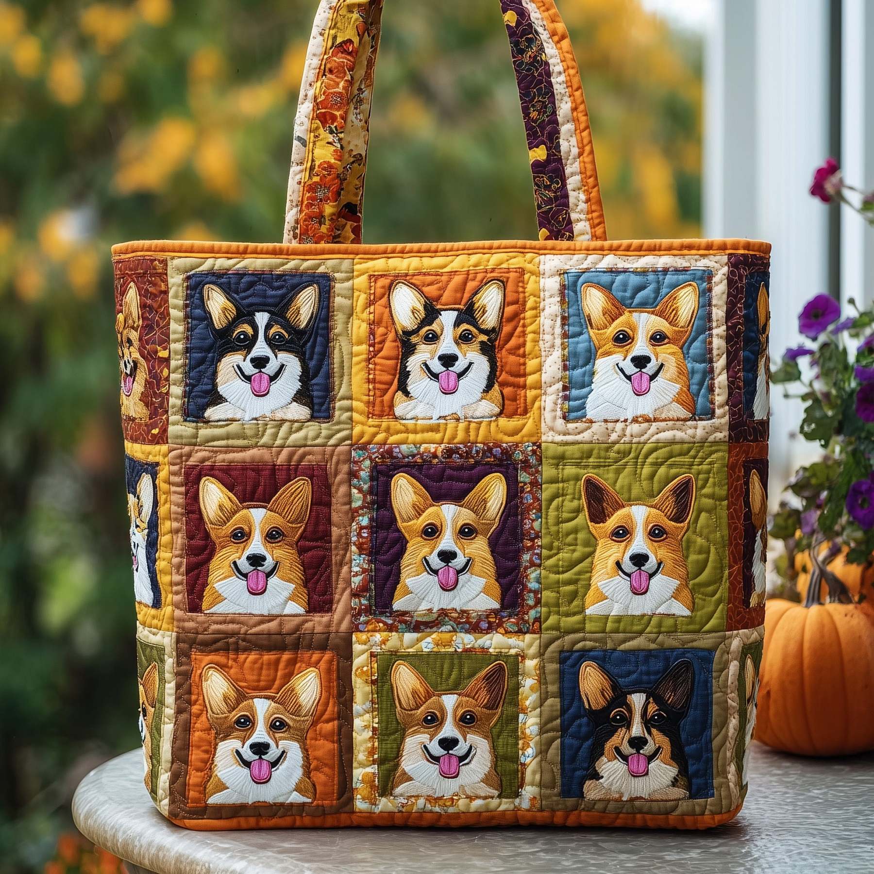 Corgi Charm Quilted Tote Bag GFTOTP11142