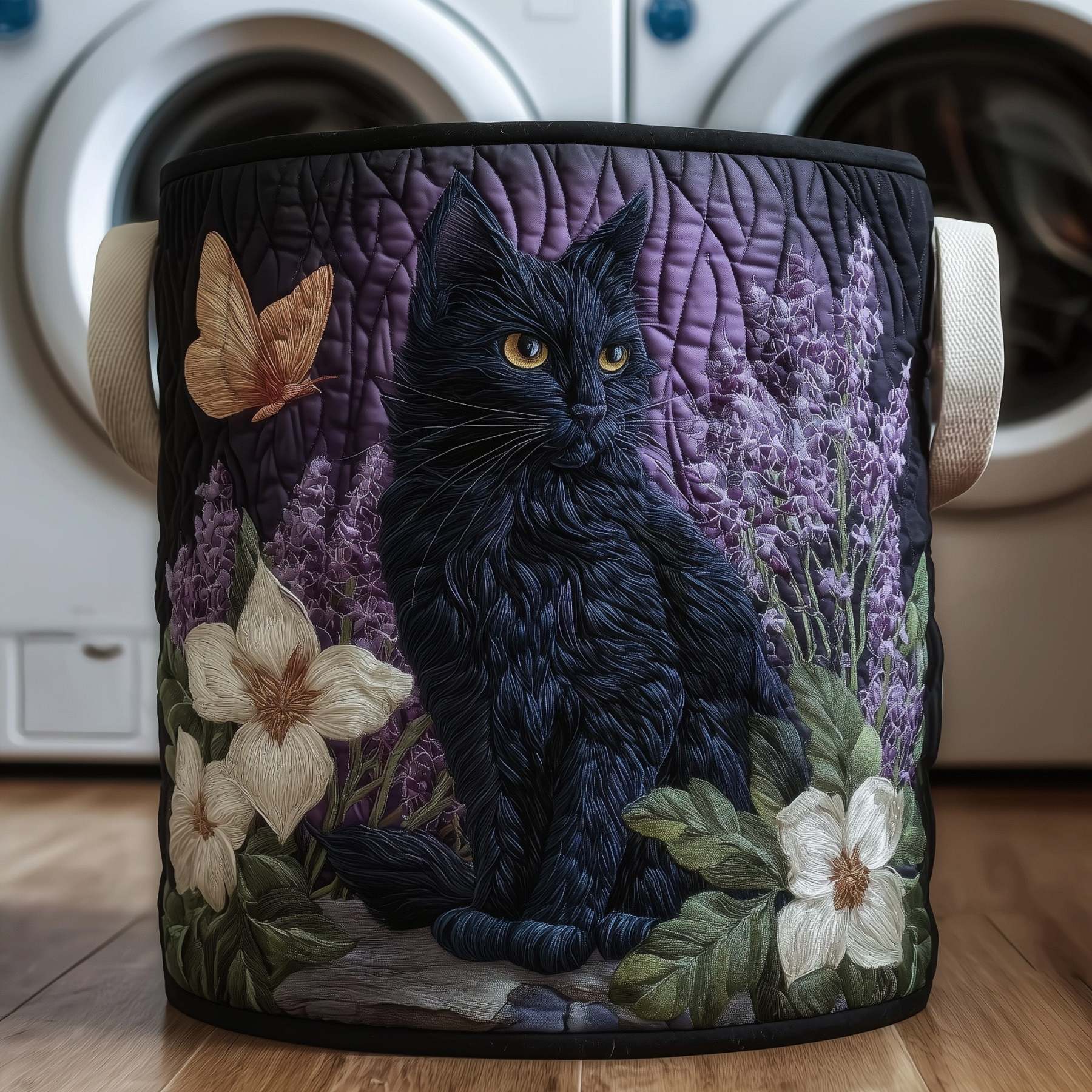 Petal Paws Quilted Laundry Basket GFTOTP11623