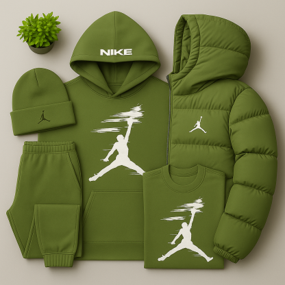 JRD Essential - Winter Set with Hoodie, Pants and Quilted Puffer Jacket