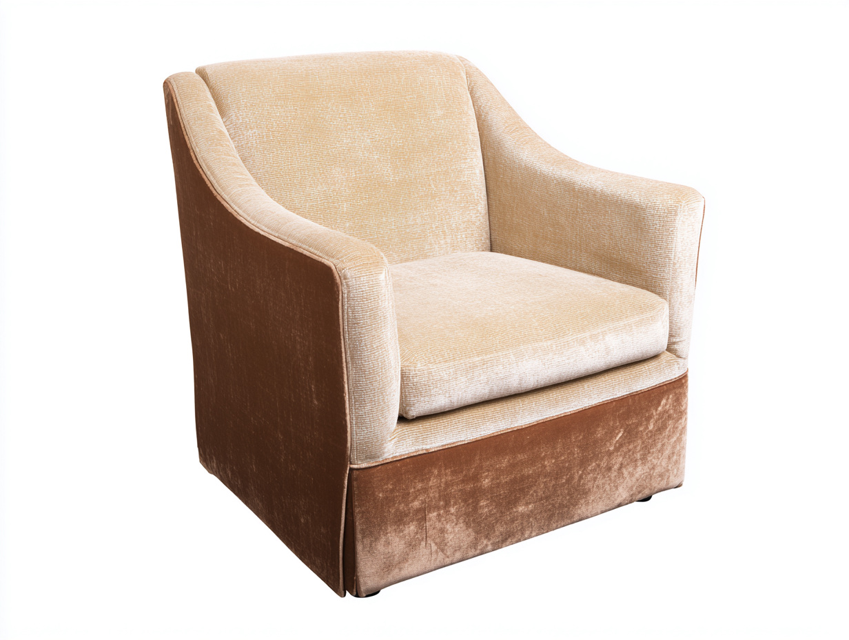 Poltrona - tessuto-legno - 93x90x92 cm - beige/marrone - stile classico- Placidilo