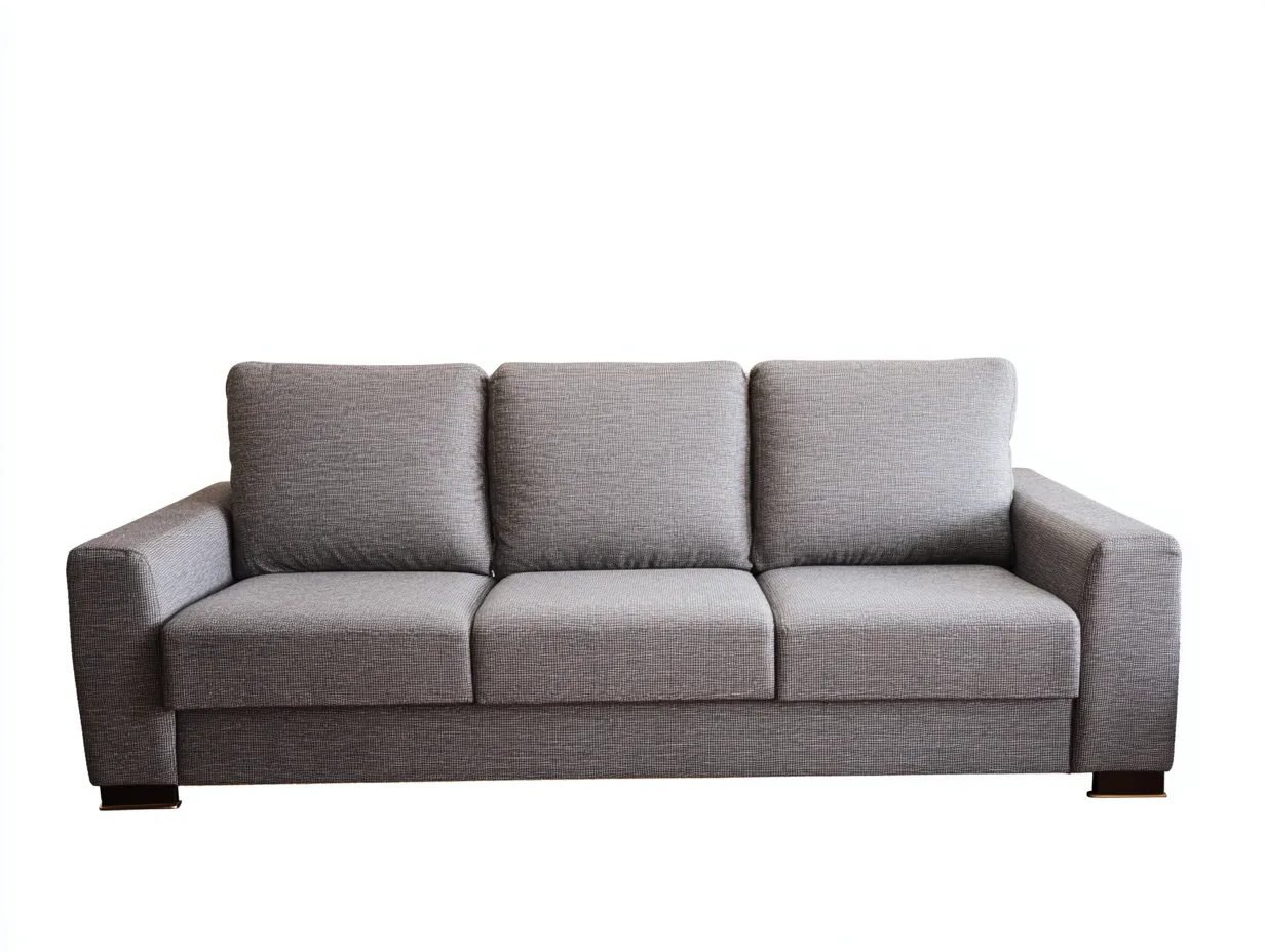 Divano a 3 posti - tessuto-legno - 226x90x82 cm - grigio - stile moderno- Placidilo