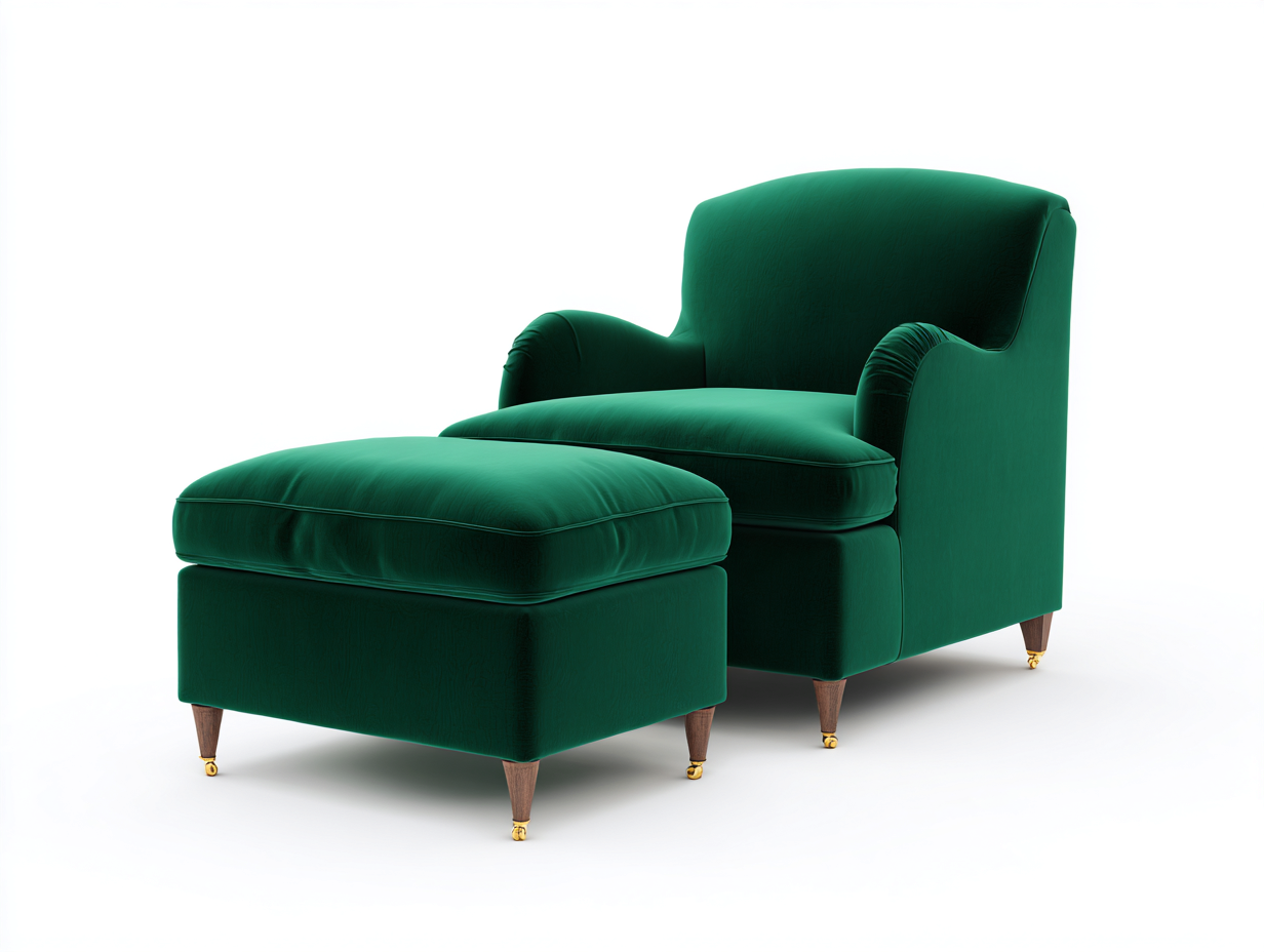 Poltrona - tessuto-legno - 98x102x118 cm - verde - design moderno- Placidilo