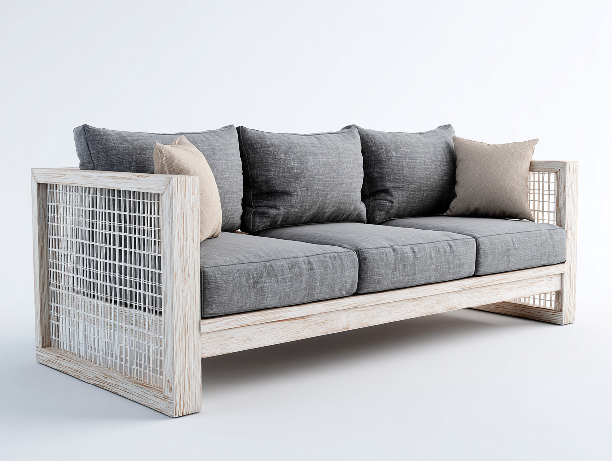 Divani da esterno-legno-corda-tessuto-210x85x78 cm-bianco/grigio-moderno-Warmthvo