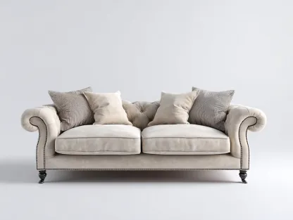 Divano a due posti imbottito 135x80x78 cm - beige - stile classico per soggiorno-Warmthvo