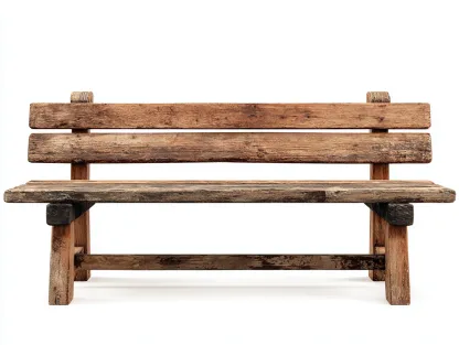 Panca da giardino in legno massiccio 140x40x85 cm - marrone - stile rustico per esterni-Warmthvo
