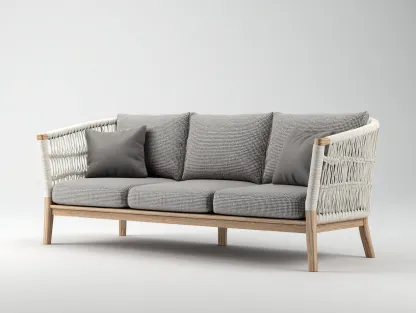 Divani da esterno-legno-corda-tessuto-205x83x76 cm-naturale/grigio-moderno-Snugvo