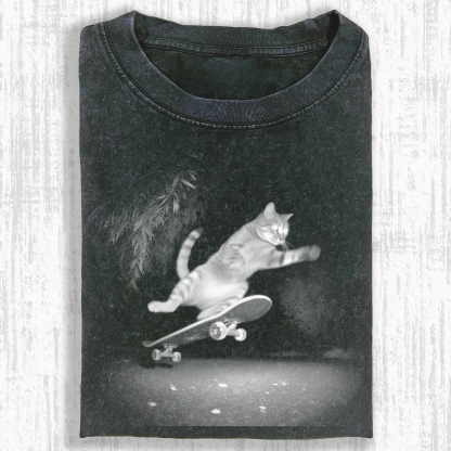 WACKY CAT TEE. 7.5-ComicClothe