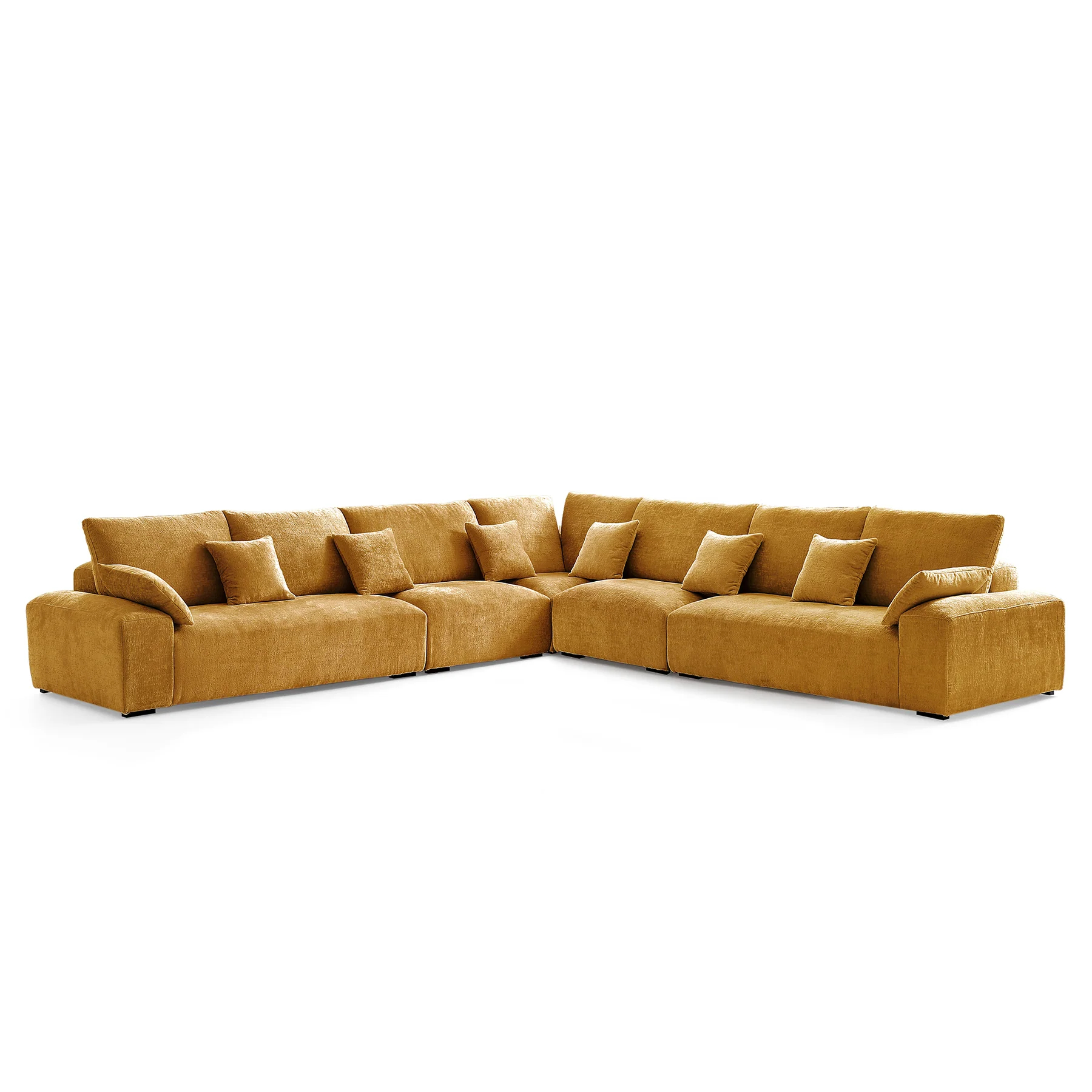 The Empress Yellow Corner Sectional Sofa