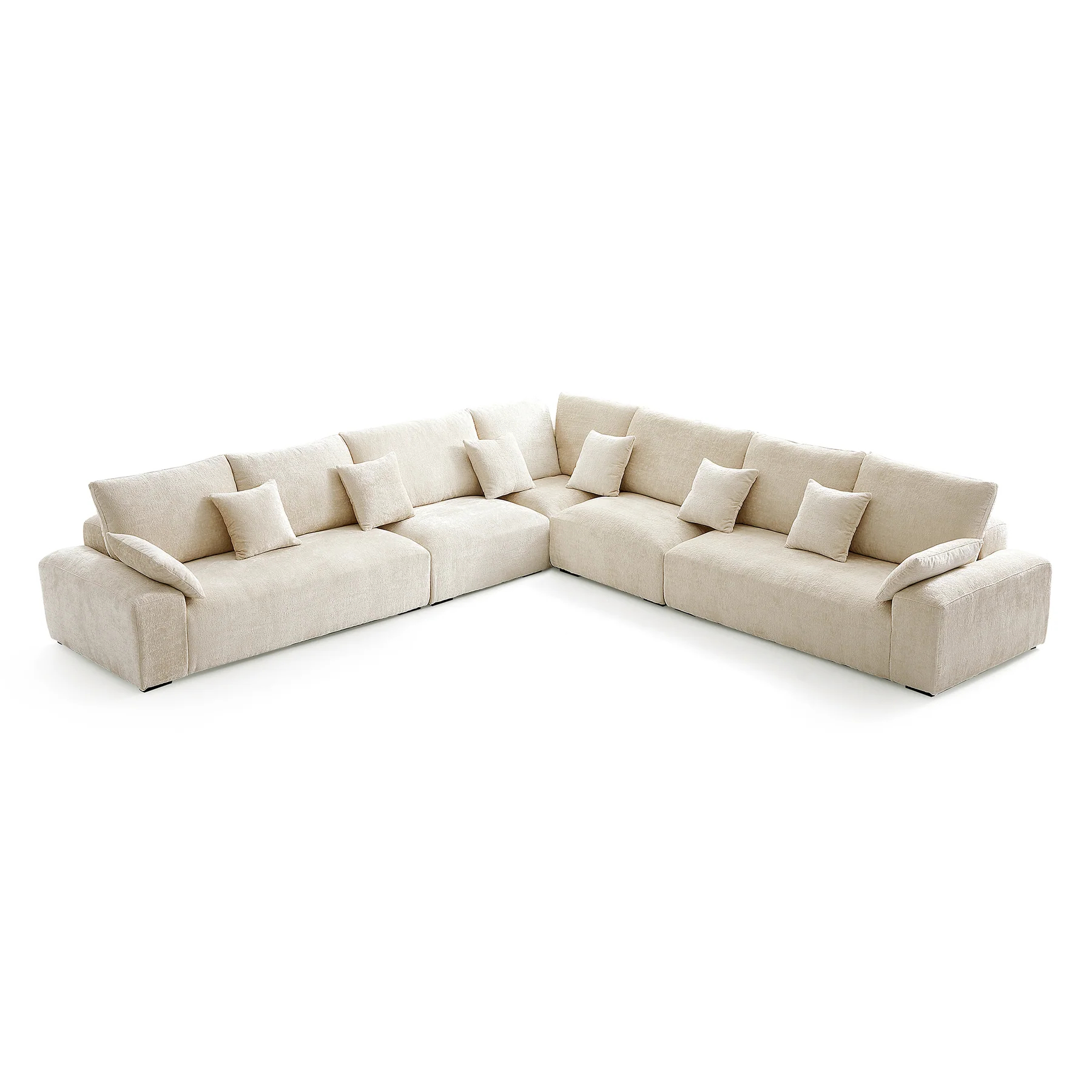 The Empress Beige Corner Sectional Sofa