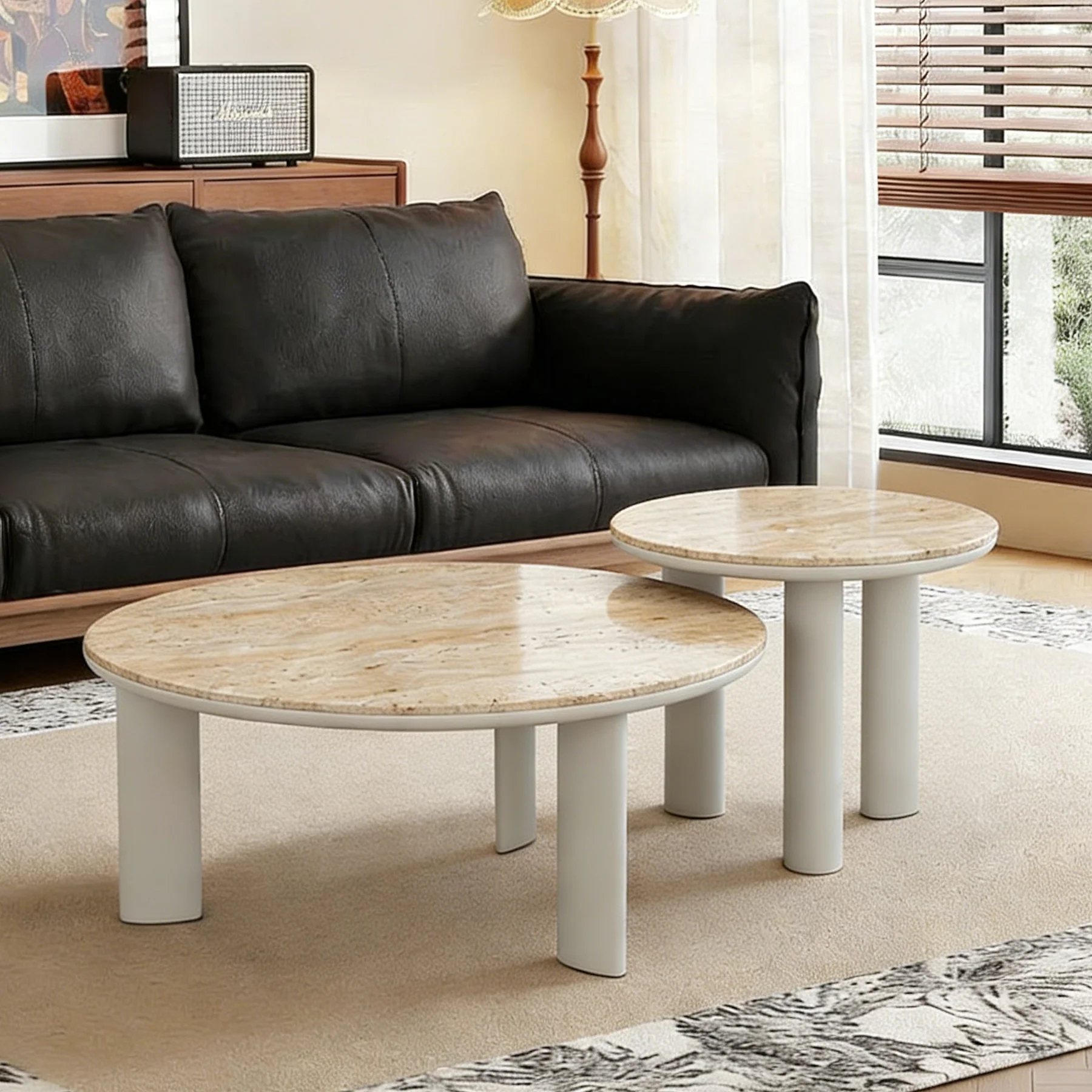 Amora Round Coffee Table Set