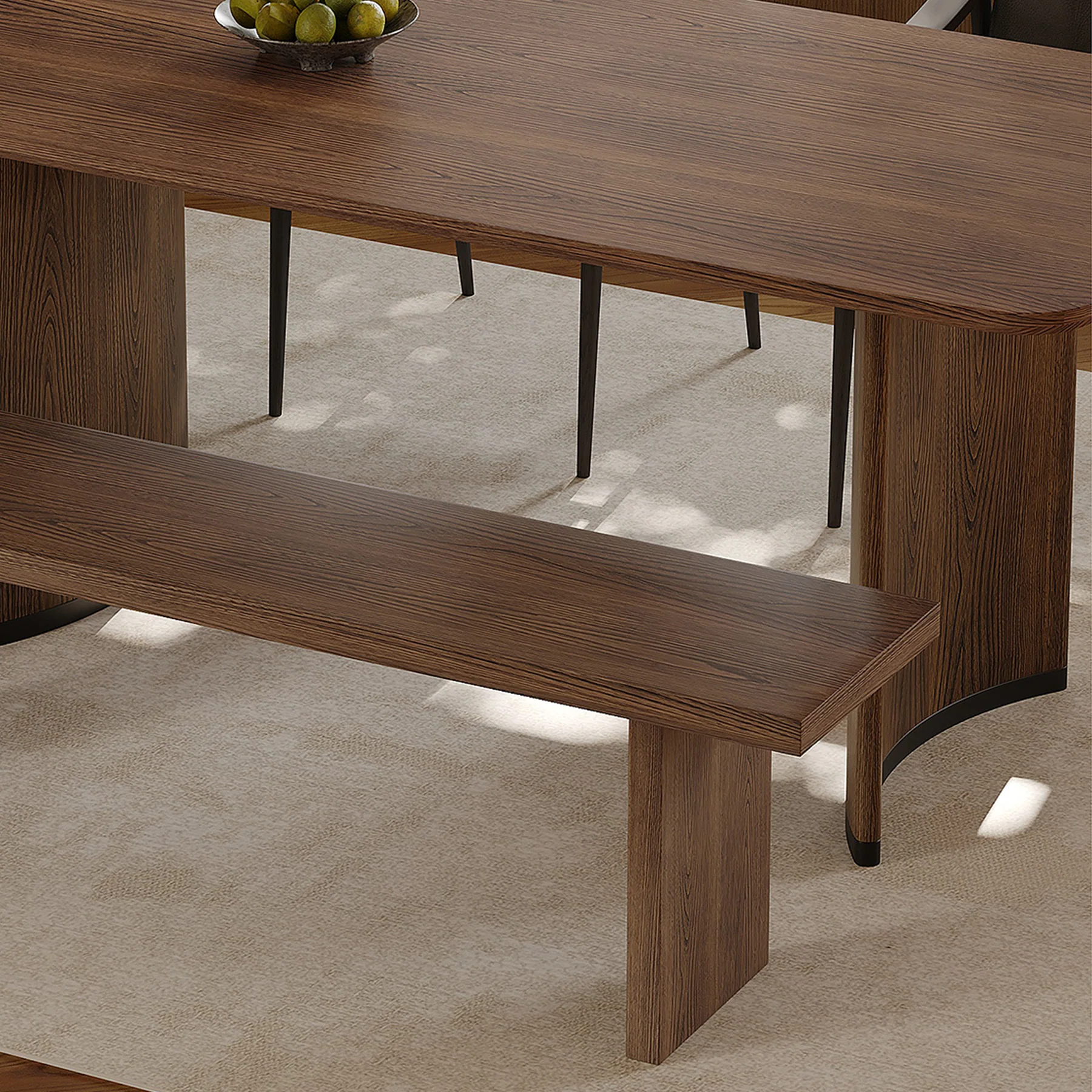 Arcus Walnut Dining Bench