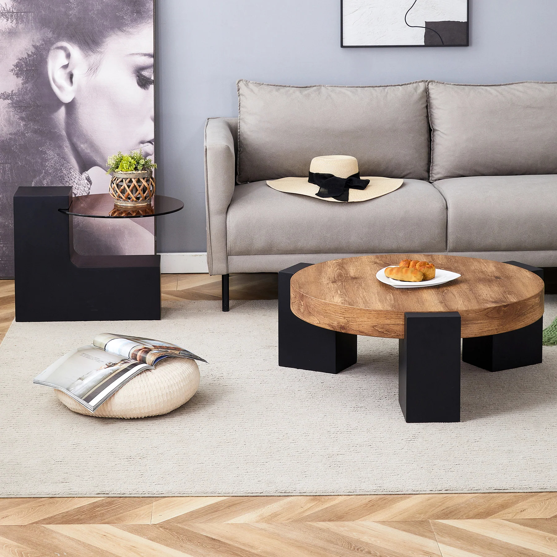 Atelier Wodden Coffee Table Set