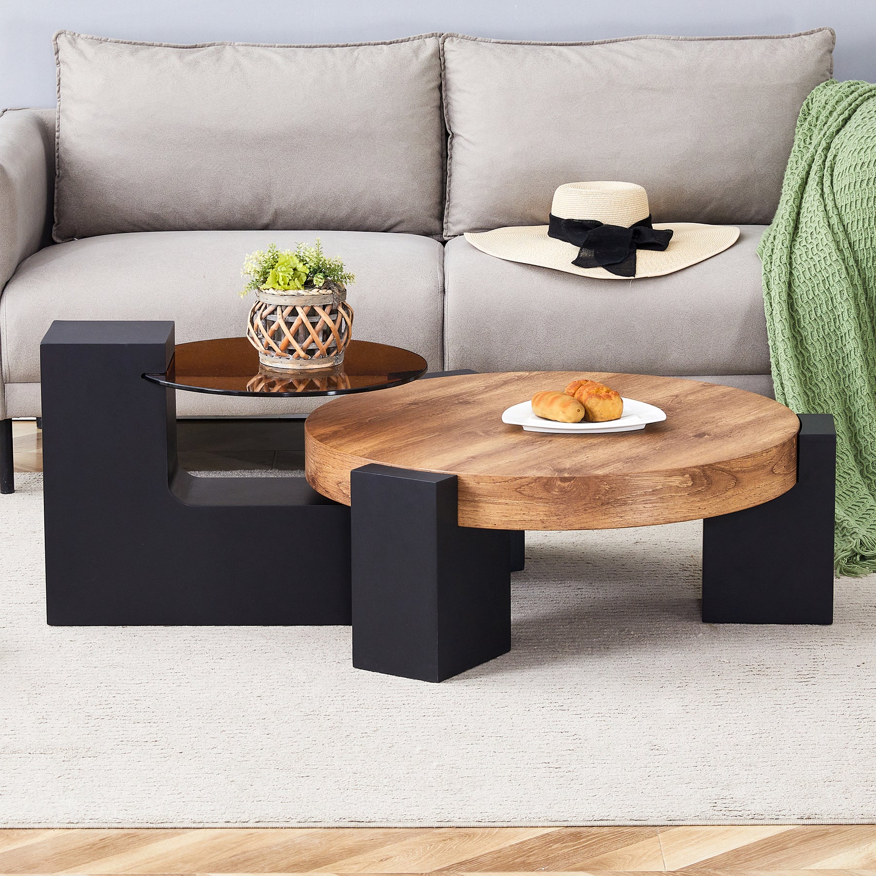 Atelier Wodden Coffee Table Set