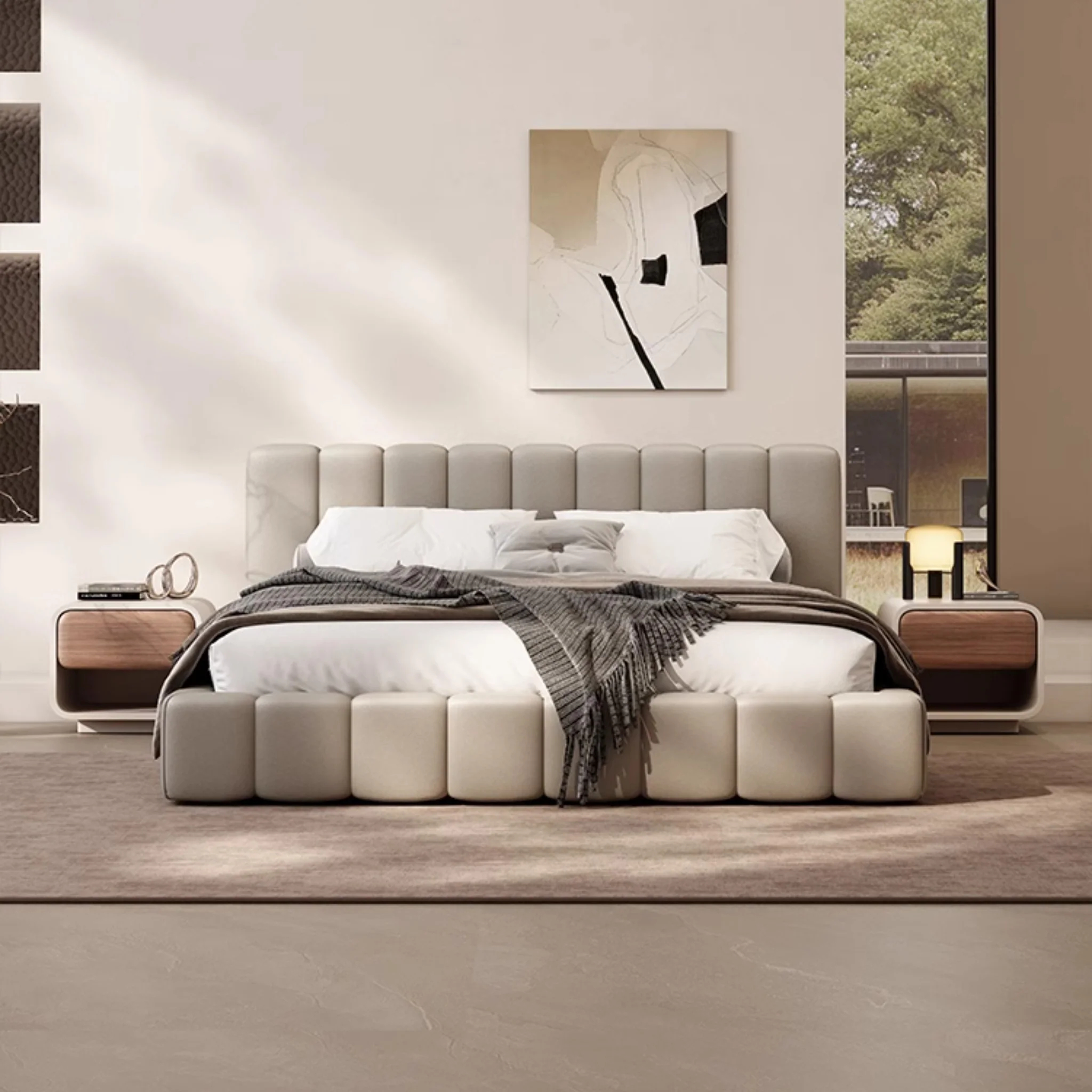 Plush Upholstered Platform Bed